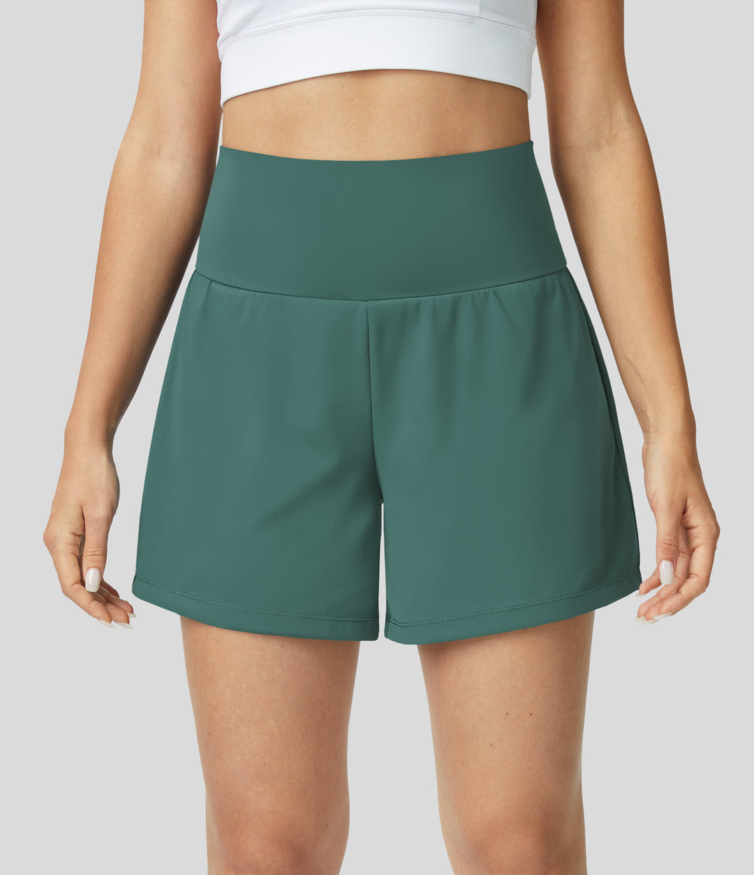 Mila™ | 2-in-1 yogashort met hoge taille, achterzak en zijzak