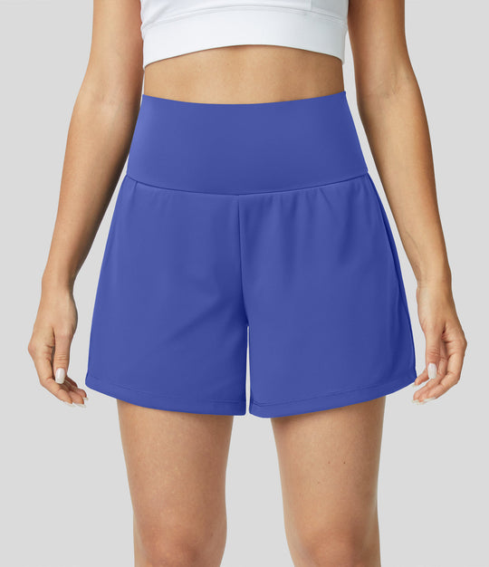 Mila™ | 2-in-1 yogashort met hoge taille, achterzak en zijzak