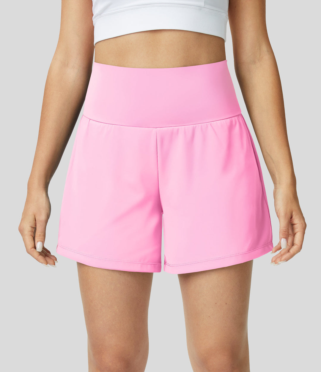 Mila™ | 2-in-1 yogashort met hoge taille, achterzak en zijzak