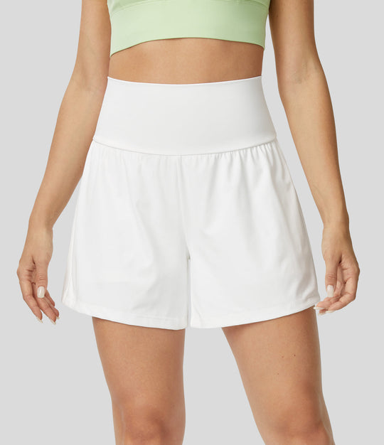 Mila™ | 2-in-1 yogashort met hoge taille, achterzak en zijzak
