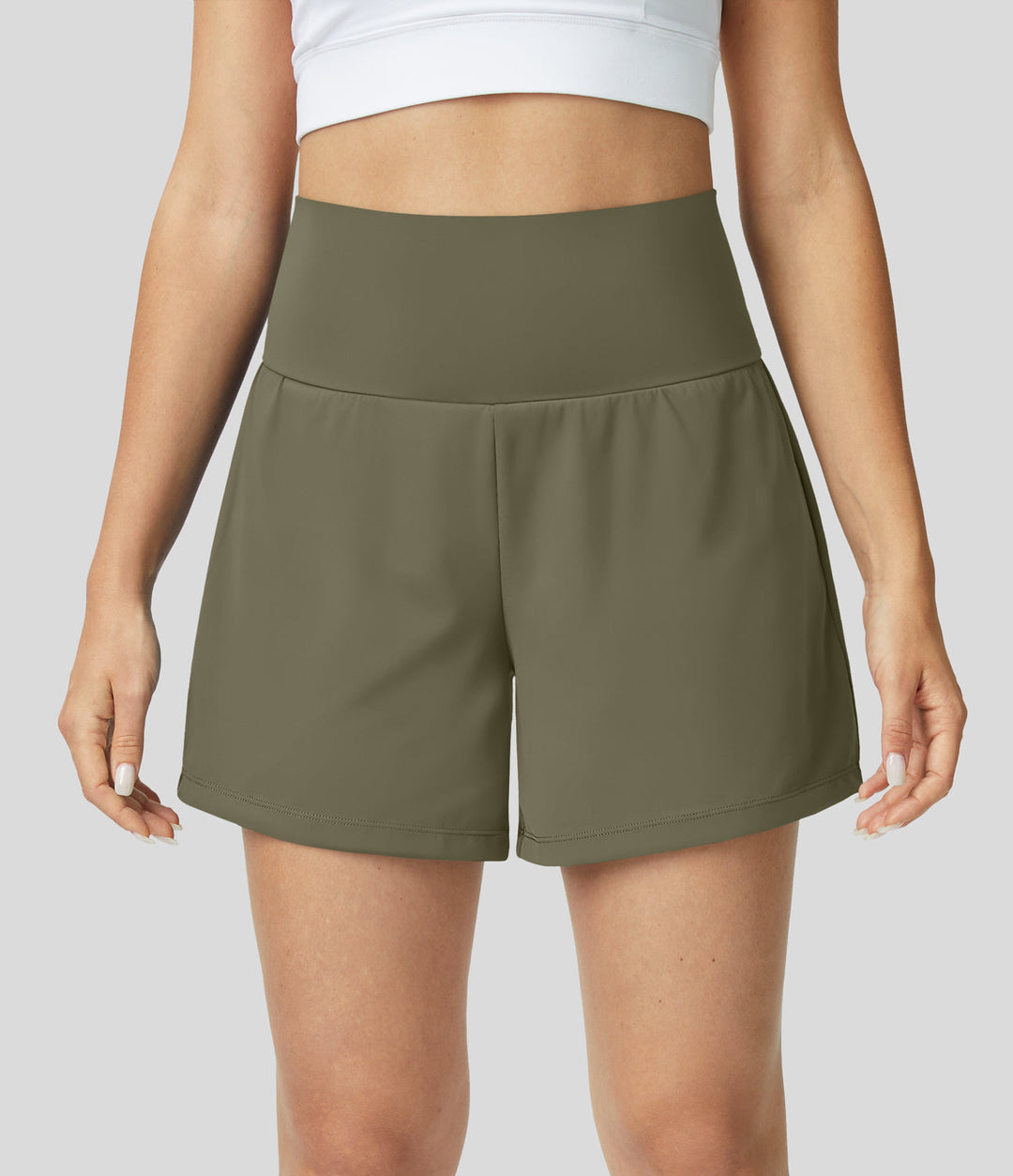 Mila™ | 2-in-1 yogashort met hoge taille, achterzak en zijzak