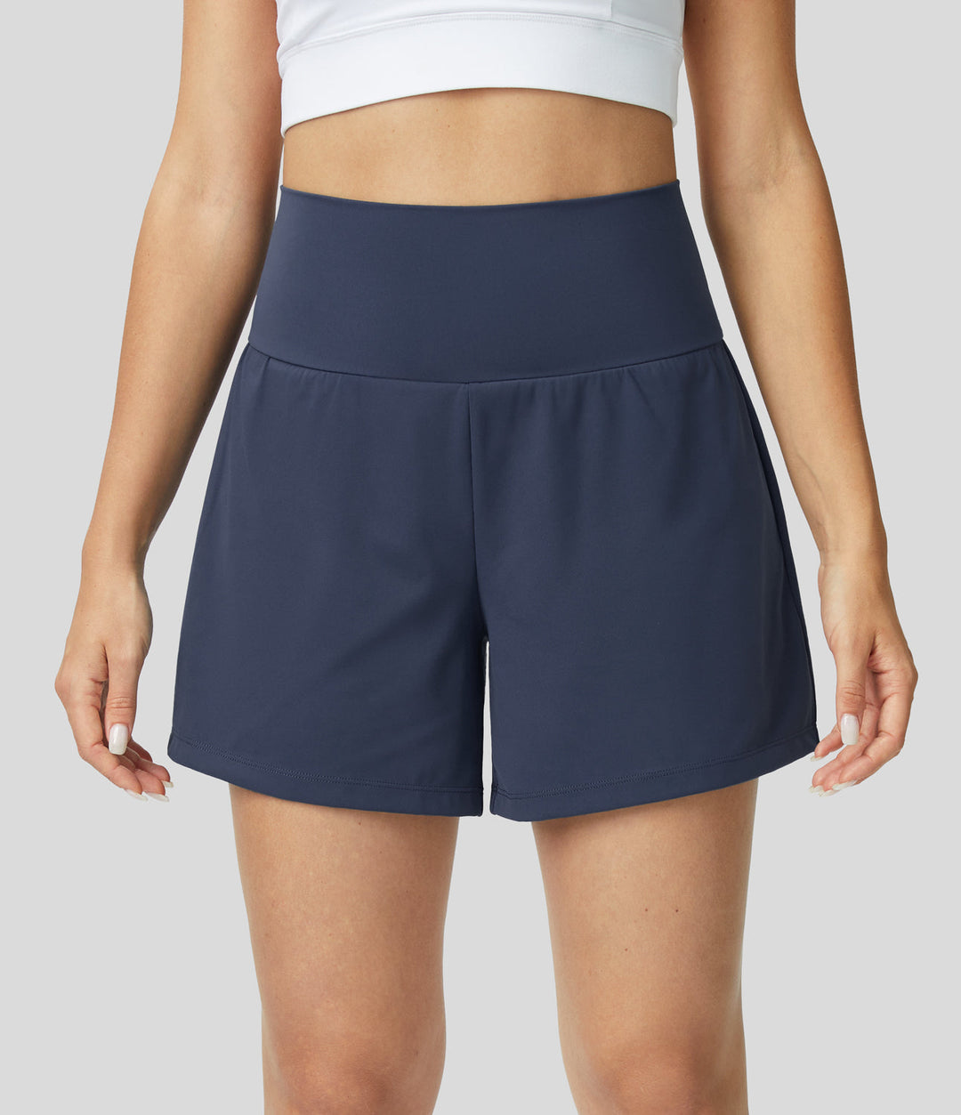 Mila™ | 2-in-1 yogashort met hoge taille, achterzak en zijzak